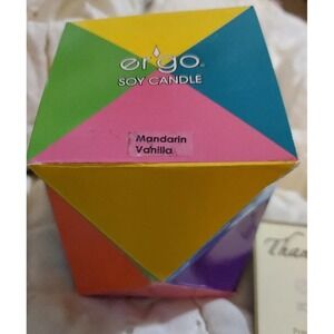 ERGO Soy Candle--Large 7 oz Mandarin Vanilla Scent‎ Hand Poured